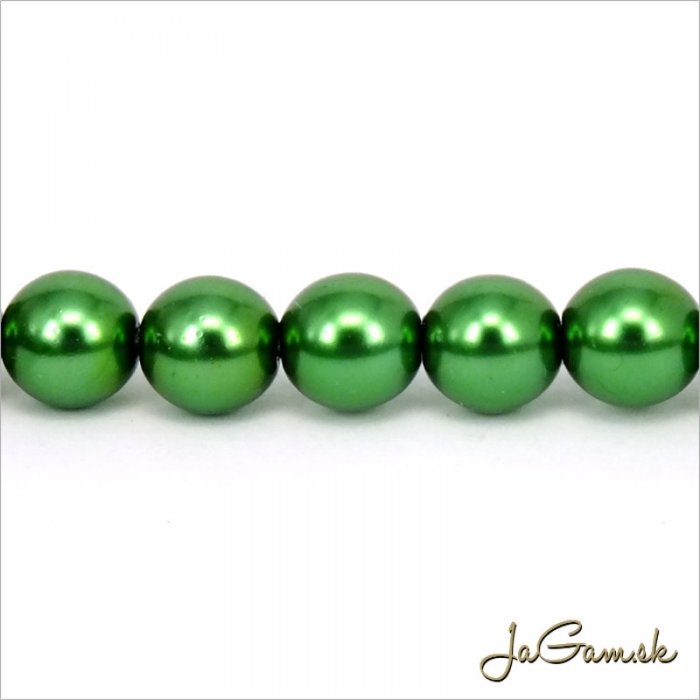 Voskované perly 6mm zelená 70456, 80ks (37_70456vb6)